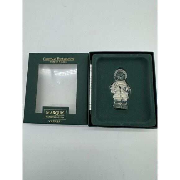 Marquis By Waterford Crystal Caroler Ornament Christmas Endearments Germany - Picture 5 of 5